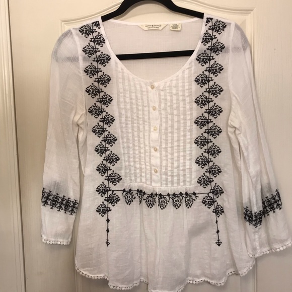 Denim & Supply Ralph Lauren Tops - Denim & Supply M boho peasant embroidered top